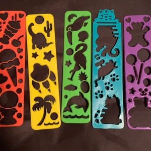 5 Vintage 90’s Lisa Frank Bookmark Stencils Great Condition!